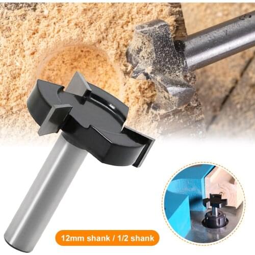 CNC Spoilboard Surfacing Router Bits, 1/2 inch 12mm Shank 2 inch Cutting Diameter, Slab Flattening Router Bit Planing Bit Wood