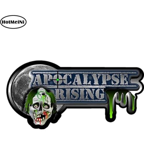 HotMeiNi Car Styling Zombie Apocalypse Rising Decal - Bio Hazard Blood JDM Car Sticker Waterproof Bumper Accessories 13cmx6.5cm