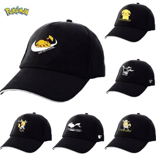 Pokemon Pikachu Anime Cartoon Baseball Cap Cap Sun Hat Men and Women Summer Cute Trend Cool Wild New Vibrant Free Shipping New