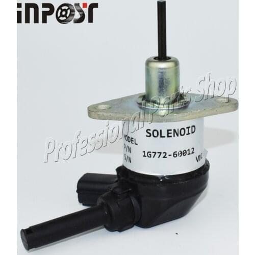 12V Fuel Shut Off Solenoid Valve 1G772-60014, 1G772-60012 For Kubota Tractor