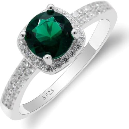 Female Ring Real Pure 925 Sterling Silver Ring CZ Women Ring With Square Zircon Stone Wedding Anniversary Present Fine Jewelry