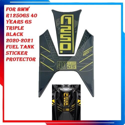 Motorcycle Sticker Decal Gas Oil Fuel Tank Pad Protector Case for BMW R1250GS 40 Years GS Triple Black 2020 2021