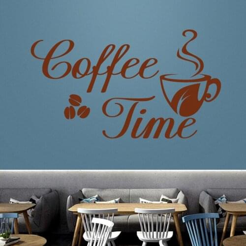 Coffee Shop Sticker Decal Cafe Cup Vinyl Art Wall Decals Decor Decoration Break Coffee Glass Decals CAFE1021