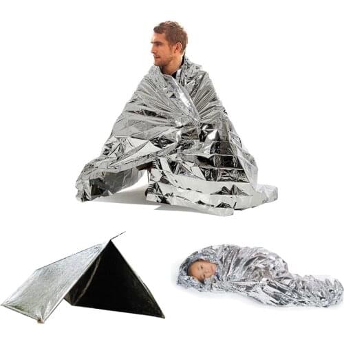 Outdoor Camping Emergency Space Blanket Survival Rescue Insulation Aluminum Foil Camping Malay Survival Thermal Blankets