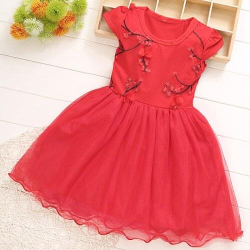 Baby Girls Dress Summer Princess Dress Sleeves Floral Ball Gown Toddler Girl Clothes Robe Fille Kids Dresses For Girls