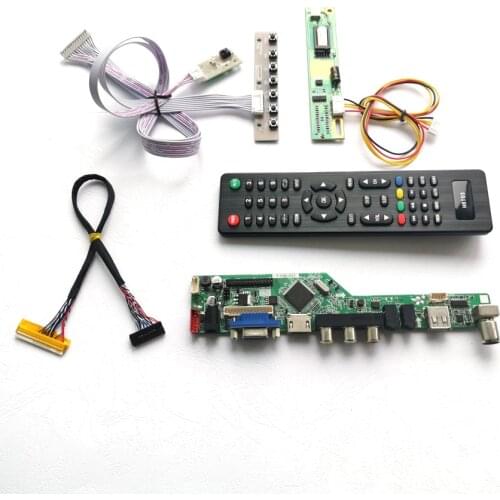 For LP156WH1-TLC1/TLC2 VGA AV USB RF Remote+Inverter+keyboard T.V56 controller board 1CCFL 30Pin LVDS LCD display panel Kit