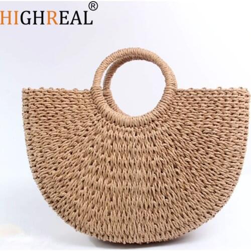 2019 Luxury Designer Raffia Bag High Quality Famous Brand Straw Bags Women Summer Beach Handbag Travel Palm Basket Tote