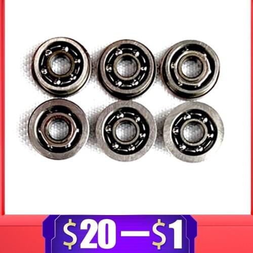 6pcs Stainless Steel High Precision Ball Bearing For Airsoft AEG Gel Blaster Gearbox Paintball Accessories - 6mm/7mm/8mm/9mm