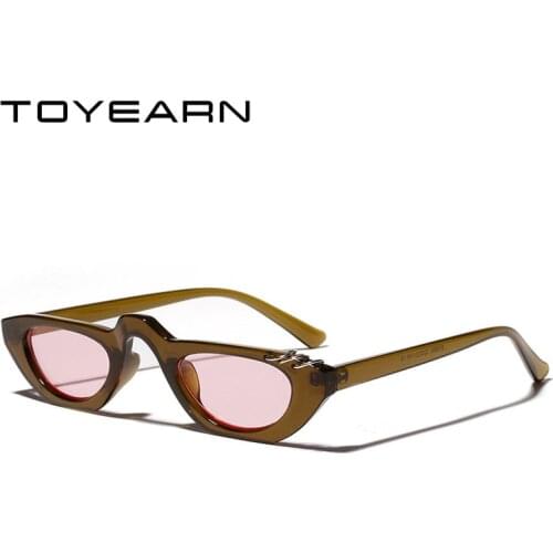 2019 New Fashion Sexy Lady Cute Small Cat Eye Sunglasses Women Men Brand Design Ring Frame Sun Glasses For Female Oculos de sol