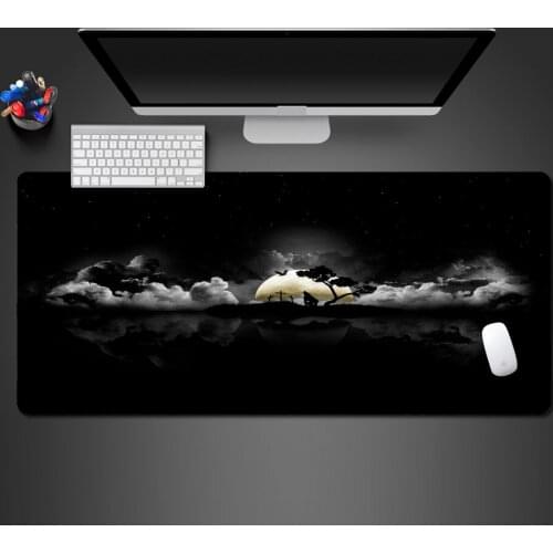 Super Domineering Black Mousepad Large Racing Game Side Whipstitch Custom Rubber Pad Office Keyboard Large Washable Table Mat