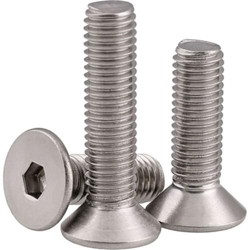 316 Stainless Steel Countersunk Head Hexagon Socket Screw Flat Head Hexagon Socket Screw M6 M8 M10