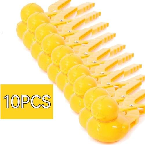 10PCs Plastic Snowball Maker Clip Safety Cartoon Duck Winter Snow Sand Mold Tool for Snowball Fight Outdoor Fun Sports Toys