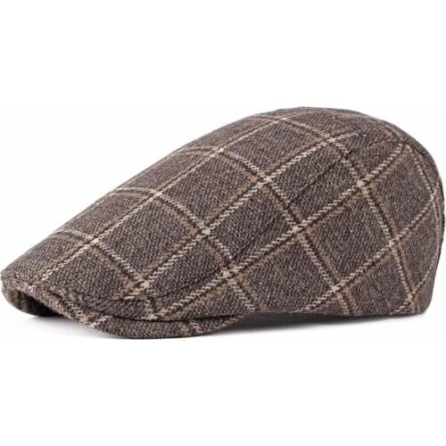 Winter Hats Warm Cotton Thicken Newsboy Caps for mens Vintage Octagonal Hat Detective Painter Hats Retro Flat Caps