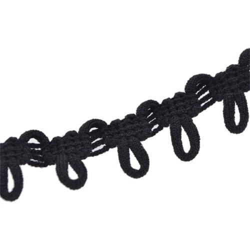 10 meters* Elastic Button Loops Trimming Tape Collar Extenders Loop Dressmaking Trim Lace Ribbon SJD21