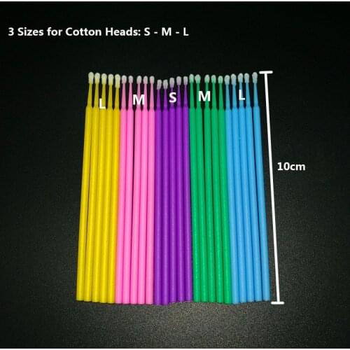 100pc/lot Micro Brushes Eye Lash Glue Brushes Eyelashes Extension Lint Free Disposable Applicators Sticks Makeup Tools