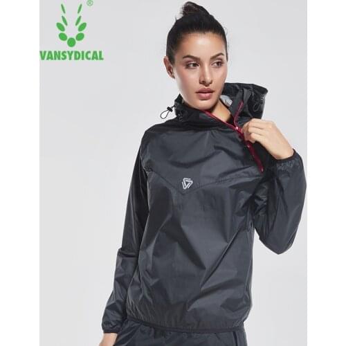 2020 VANSYDICAL Women Sports Running Sweat Jacket Lose Weight Sportswear Women Yoga Sets Gym Cloth Fitness Training Track Jacket