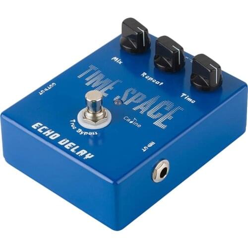 ABUO-Caline CP-17 Echo Delay Guitar Effects Pedal Time Space Bass Distortion True Bypass Blue