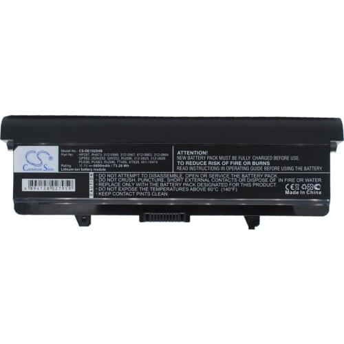 CS 6600mAh battery for DELL 312-0567,312-0625,312-0626,312-0633,312-0634,312-0664,451-10473,451-10474,451-10478