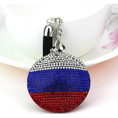 France Flag Key Chain Ring Holder United Kingdom Flag Men Women Keychain Bag KH1038
