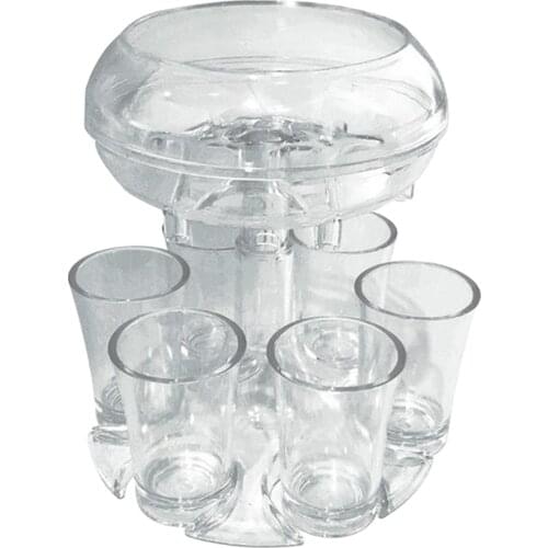 6 Shot Glass Dispenser and Holder, Shot Dispenser for Drink Beverage
