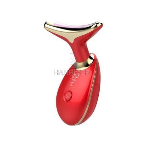 EMS Thermal Neck Lifting and Tighten Massager Electric Micro-current Wrinkle Remover LED Photon Face Beauty Device for Woman