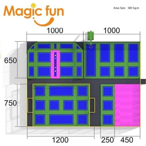 MAGICFUN helium trampoline indoor adventure park