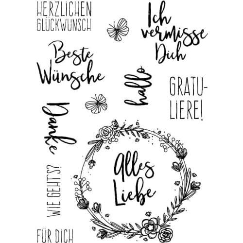 German flower Transparent Clear Silicone Stamp/seal for DIY Scrapbooking/ Album Decorative Clear Stamp Sheets A1025