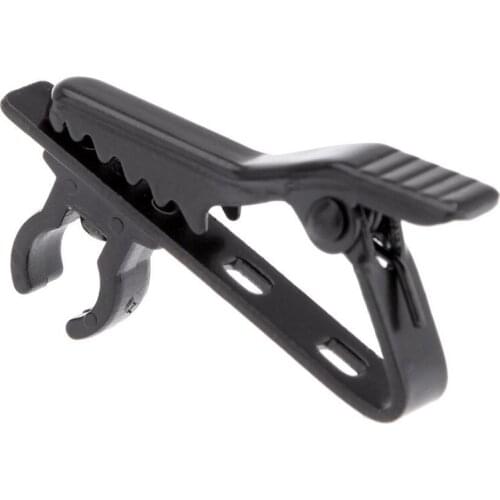 Hot-4 x miniphone lapel tie clip for Lapel Lavalier Mic (Black)