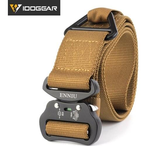 IDOGEAR 1.75 Inch Quick Release Tactical Belt Military Tactical Adjustable Waist Belts Aluminum Buckle Riggers Airsoft Gear