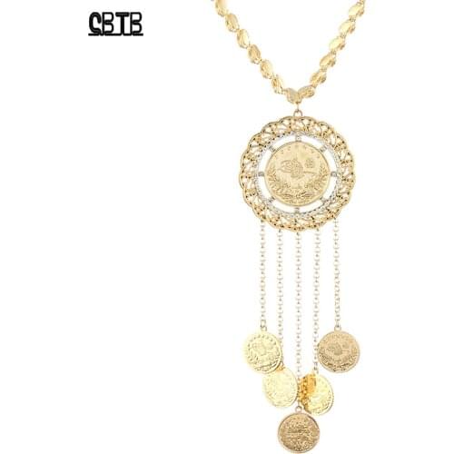 Muslim Exquisite Totem Crystal Dream Catcher Pendant Necklace Luxury Gold Charm Necklace for Women Jewelry Gifts Wholesale