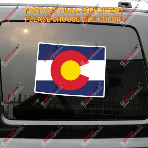 Colorado Map Flag CO Decal Sticker US Car Vinyl reflective glossy pick size
