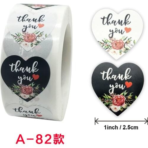 500pcs Cute Paper Stickers For Wedding Party Cards Envelope Stationery Stickers Thank You Stickers Heart Floral Seal Labels