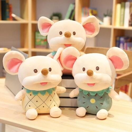 New Cartoon fruit mouse doll creative plush toy soft animal stuffed toy Pendant Kawaii birthday gift for child girl high quality