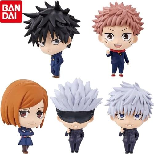 Bandai Genuine Gashapon Toys Jujutsu Kaisen SD Gacha Doll Itadori Yuji Fushiguro Megumi Kugisaki Nobara Action Figure Model Toys