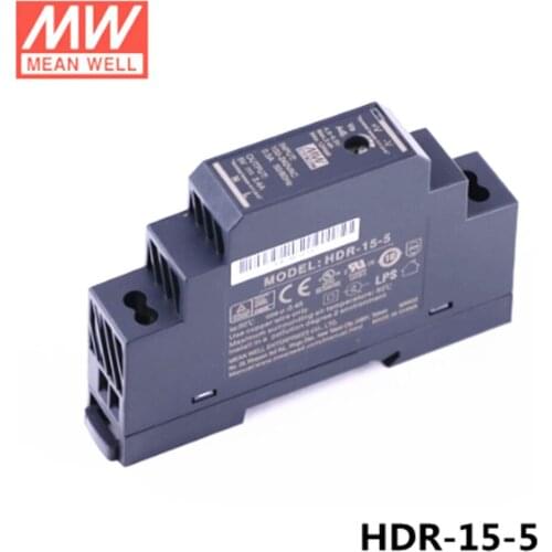 MEAN WELL HDR-15-5 5V 2.4A meanwell HDR-15 15W Single Output Industrial DIN Rail Power Supply