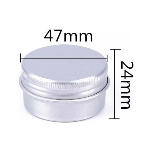 100PCS 30g Empty Travel aluminum jar with screw lid,1oz aluminum container for cream /ointment /hand cream storage container