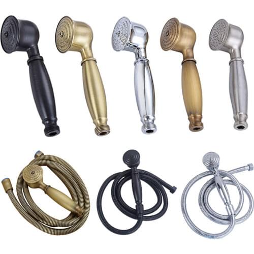 Black Gold Chrome Brass Bath Hand Held Shower Head Antique Bronze Shower Head Water Saving Copper Handheld Sprayer