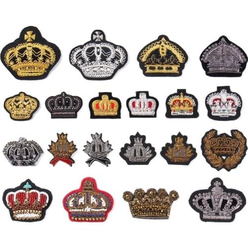 DIY New 3D Hand embroidery patch Punk Locomotive wear embroiderd metal wire cloth applique for Coat Trousers Bag Brooch Epaulet