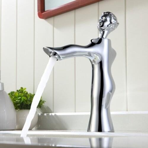New arrival single hole Chrome Finish Bathroom Sink Beauty Faucet Mixer Tap deck mounted