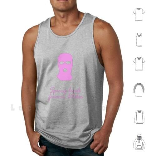 Spring Breakers Tank Tops Vest Sleeveless Spring Breakers James Franco Skrillex Vanessa Hudgens Selena Gomez Pink Balaclava