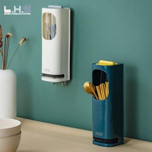 L.H.S Multifunctional tableware storage box goods for kitchen Dustproof storage The wall-mounted bottom ha organizer for kitchen