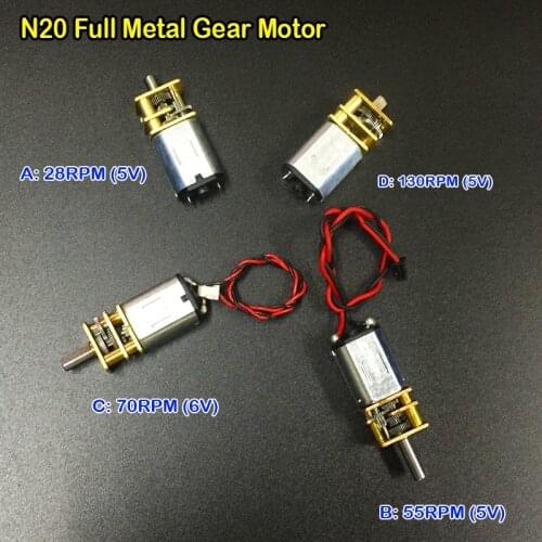 Micro N20 Motor DC 3V 6V 70RPM High Torque Mini Electric Motor Tiny Metal Gear Precision Gearwheel Gearbox Electronic Door Lock