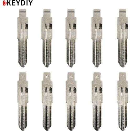 10pcs KD900/KD-X2/VVDI Remotes Uncut Metal NO. 06 NSN11 Scale Blank Car Key KD MINI Remote Blade for OldNissan