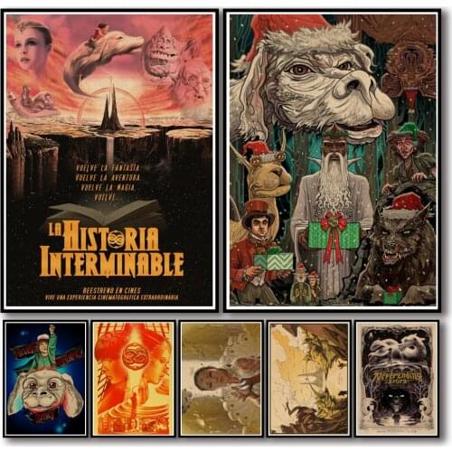 27 Designs The Neverending Story Kraftpaper Poster Artwork Homedecal Fancy Wall Sticker for Coffee House Bar