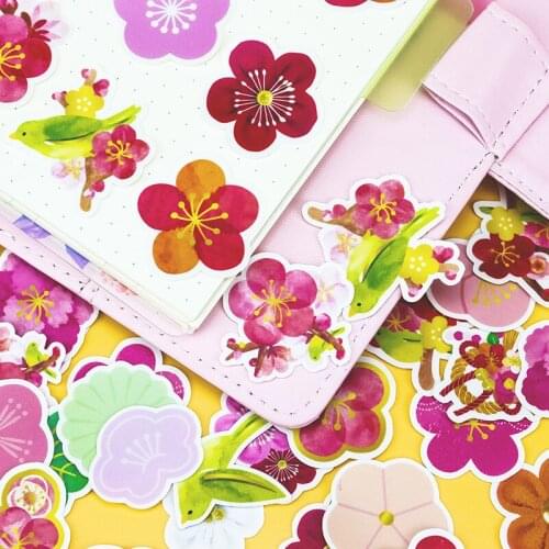 36pcs Creative Cute Self-made Plum/flower stickers DIY Stickers Diary Album Decoration scrapbooking child stationery office