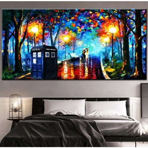 Diamond embroidery Large size Lover of the Night Landscape Doctor Who diamond painting full Square Round Diamond Mosaic art