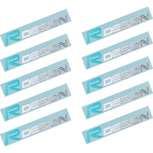 Car Styling 10pcs Nickel Chrome Auto Letter logo Badge Emblem Decal For Volvo RDESIGN T6 AWD S40 S60 S90 XC40 Car Accessories