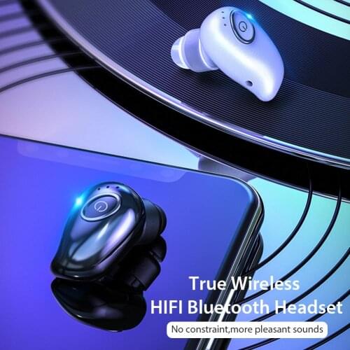 Wireless Earphones Mini Bluetooth Stable In-ear HIFI Headset Earplugs Earbuds for Sports Fitness Driving