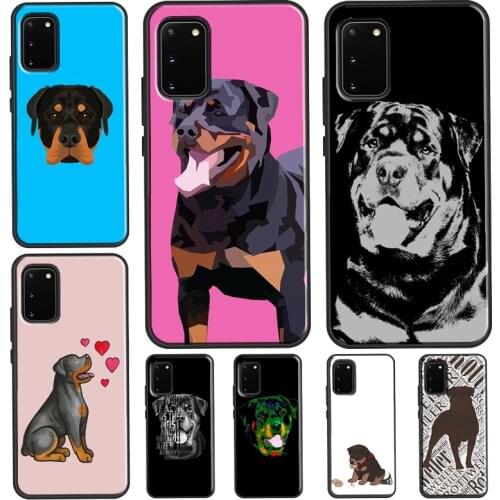 Cute Rottweiler Dog Case For Samsung Galaxy S21 Ultra Note 20 Note 9 10 S10e S8 S9 S10 Plus S20 FE Back Cover