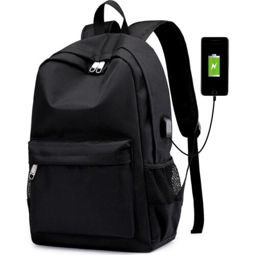 Black Men backpacks school high school for boys Teenage Nylon Usb Charging Back Pack Teen Student Bagpack Big Capacity New 2020